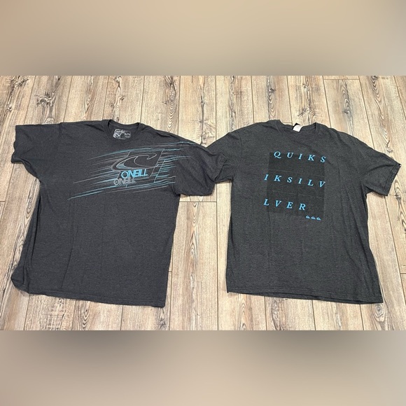 Lot of 2 Men's Graphic T-Shirts - O'Neill & Quiksilver - Size XXL - Picture 1 of 12